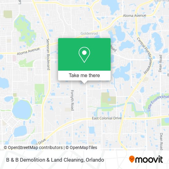 B & B Demolition & Land Cleaning map