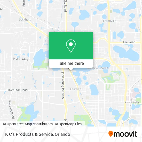K C's Products & Service map