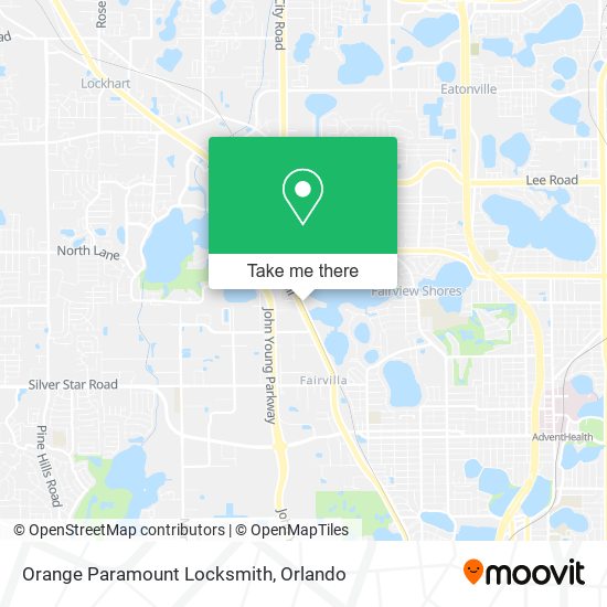 Mapa de Orange Paramount Locksmith