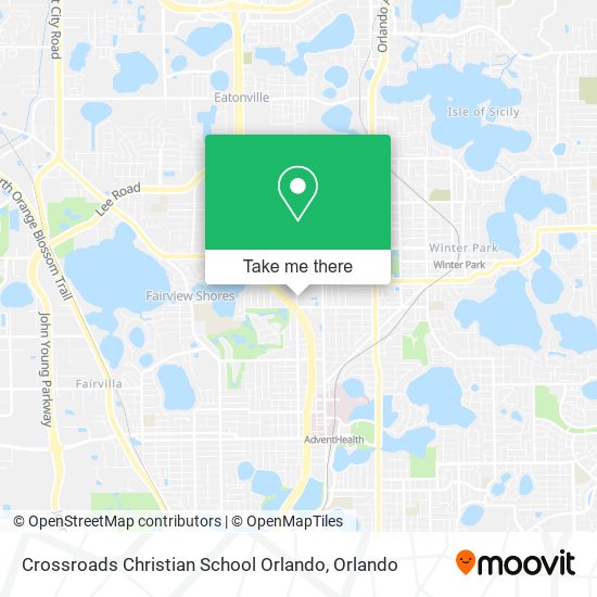 Crossroads Christian School Orlando map