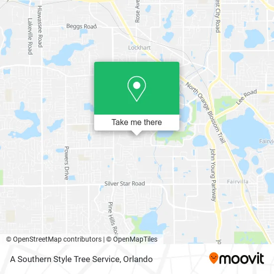 A Southern Style Tree Service map