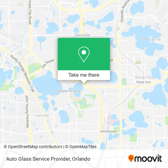 Auto Glass Service Provider map