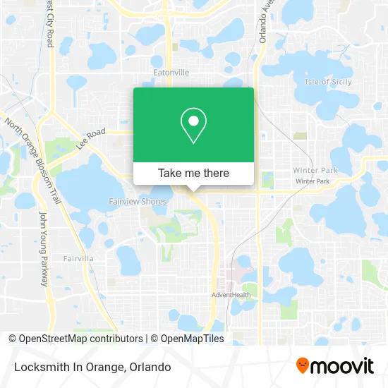 Locksmith In Orange map