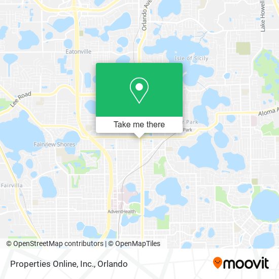 Mapa de Properties Online, Inc.