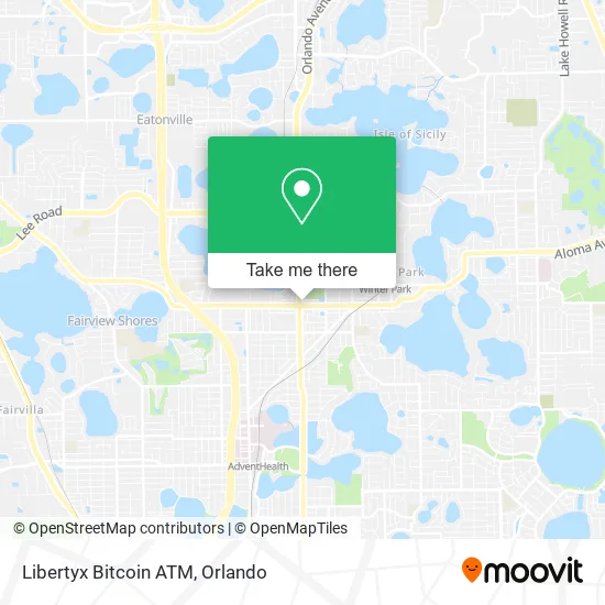 Mapa de Libertyx Bitcoin ATM