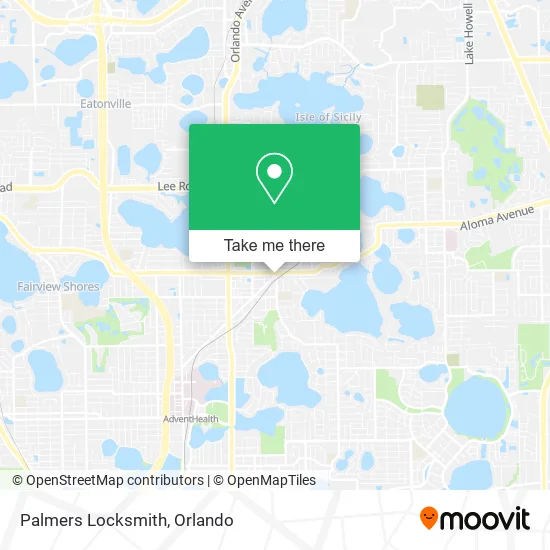 Palmers Locksmith map