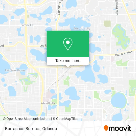 Borrachos Burritos map