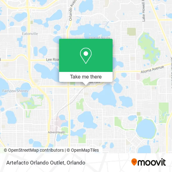 Artefacto Orlando Outlet map