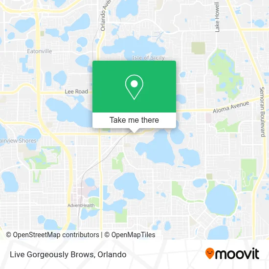 Live Gorgeously Brows map