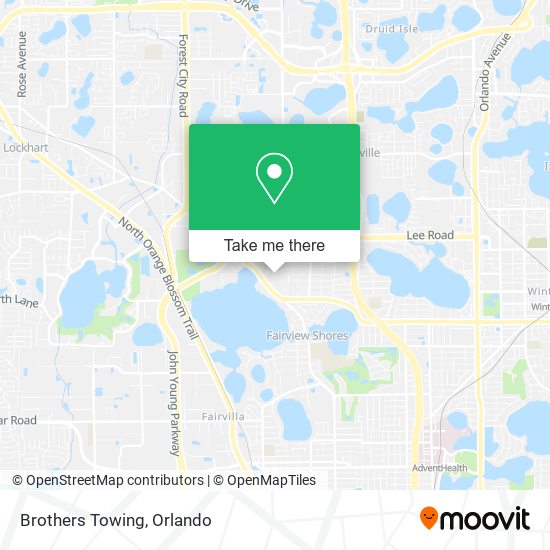 Brothers Towing map