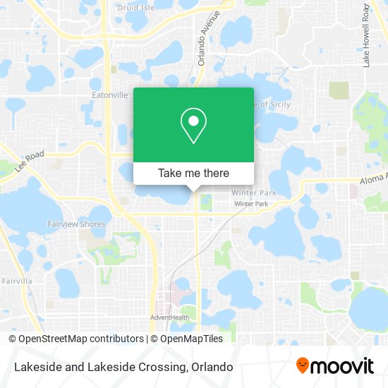 Lakeside and Lakeside Crossing map