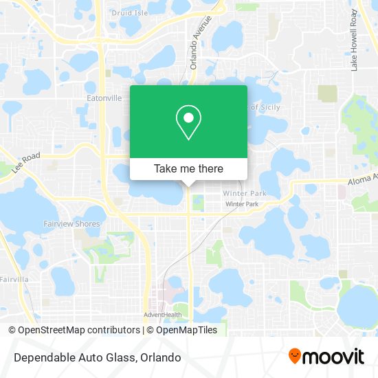Mapa de Dependable Auto Glass