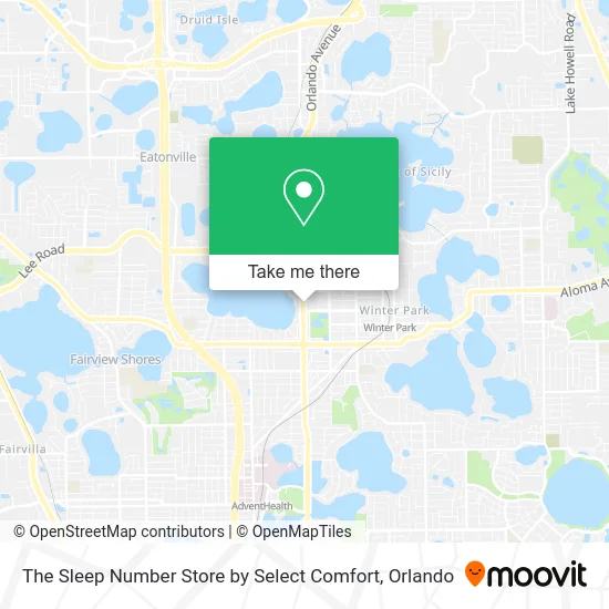 The Sleep Number Store by Select Comfort map