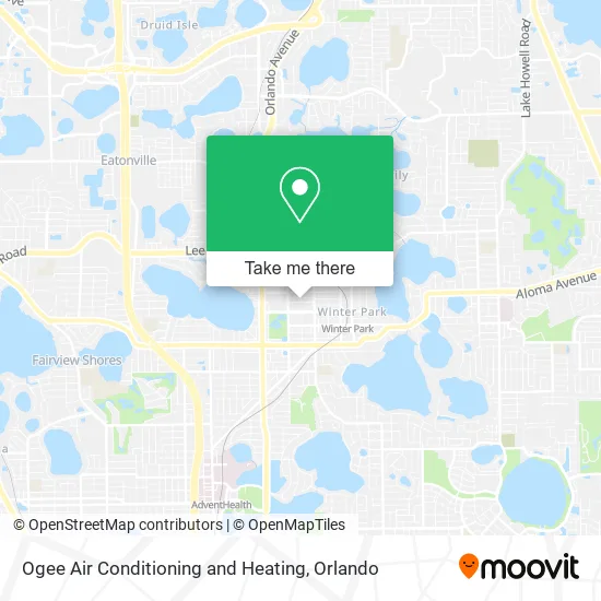 Ogee Air Conditioning and Heating map