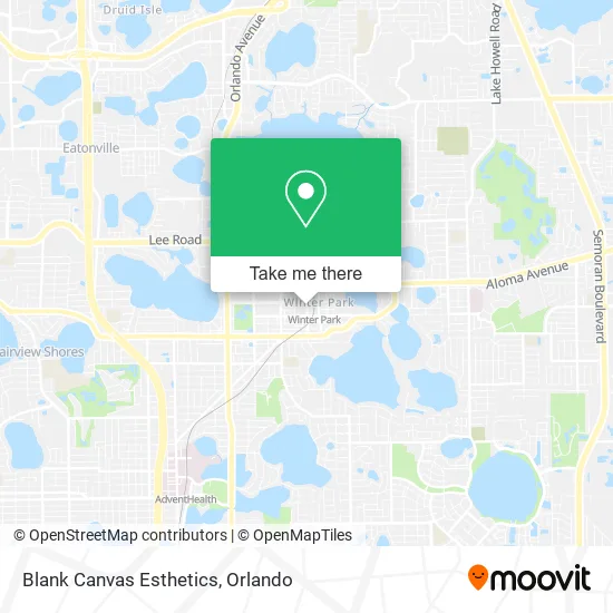 Blank Canvas Esthetics map