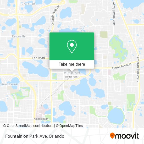 Fountain on Park Ave map