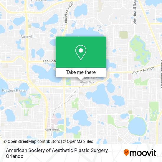 Mapa de American Society of Aesthetic Plastic Surgery