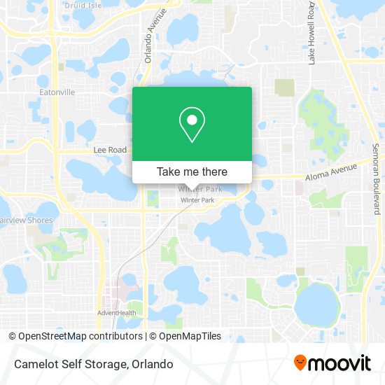 Camelot Self Storage map