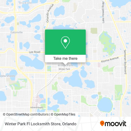 Mapa de Winter Park Fl Locksmith Store