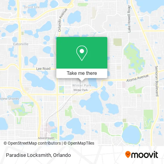 Paradise Locksmith map