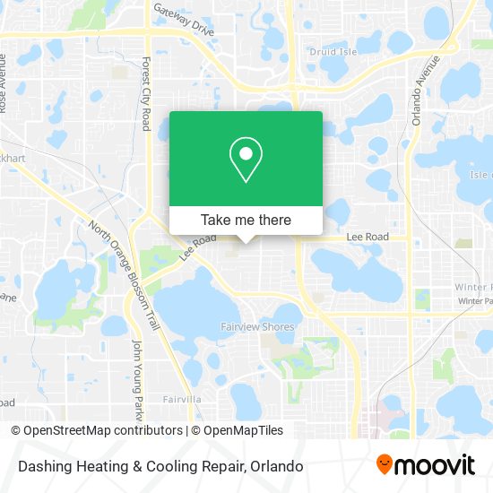 Dashing Heating & Cooling Repair map