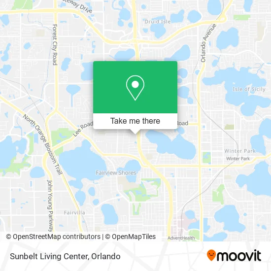 Sunbelt Living Center map