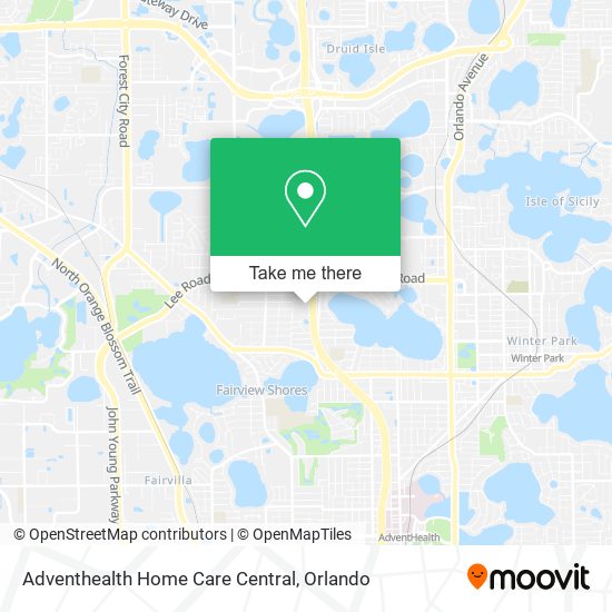 Adventhealth Home Care Central map