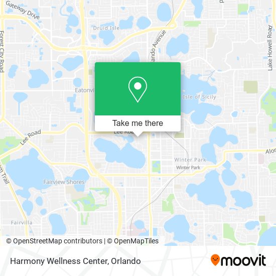 Mapa de Harmony Wellness Center