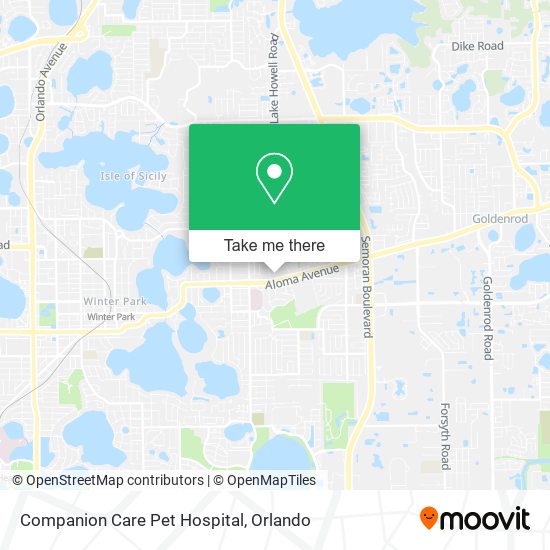 Mapa de Companion Care Pet Hospital