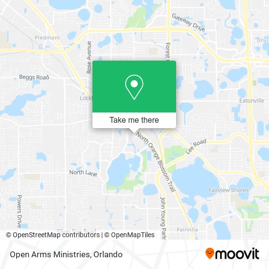 Open Arms Ministries map