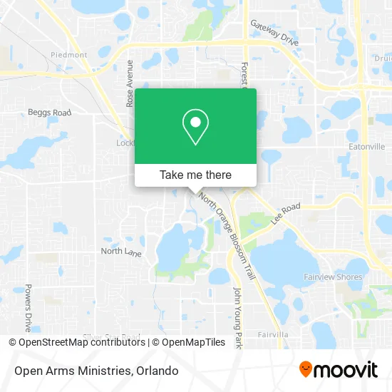 Open Arms Ministries map