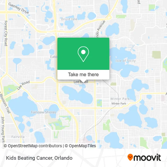 Kids Beating Cancer map