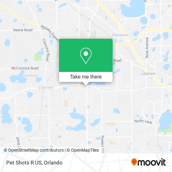 Mapa de Pet Shots R US