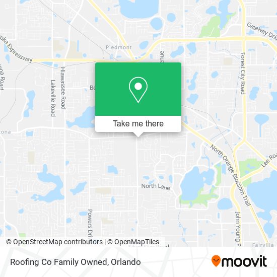 Roofing Co Family Owned map