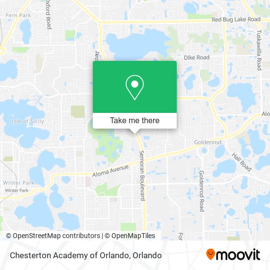 Chesterton Academy of Orlando map