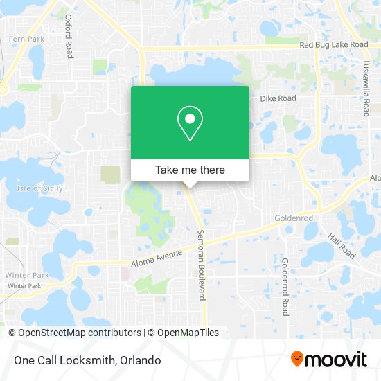 One Call Locksmith map