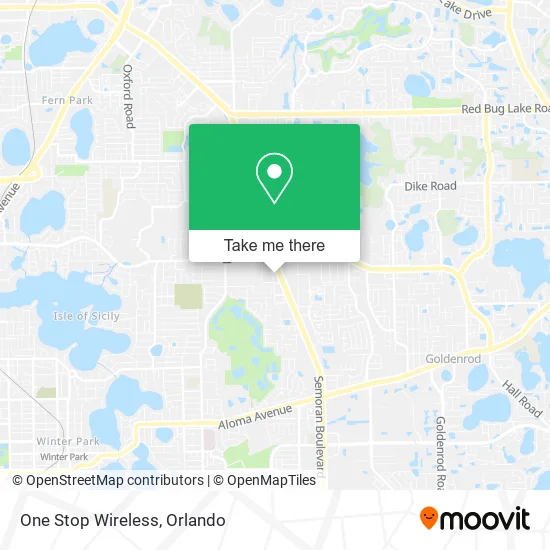 One Stop Wireless map