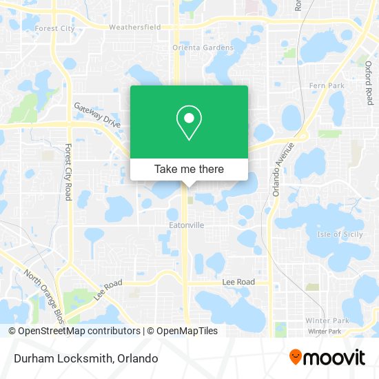 Mapa de Durham Locksmith