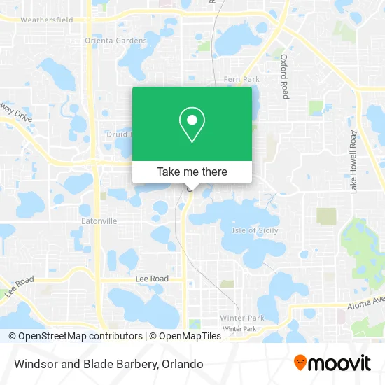 Windsor and Blade Barbery map