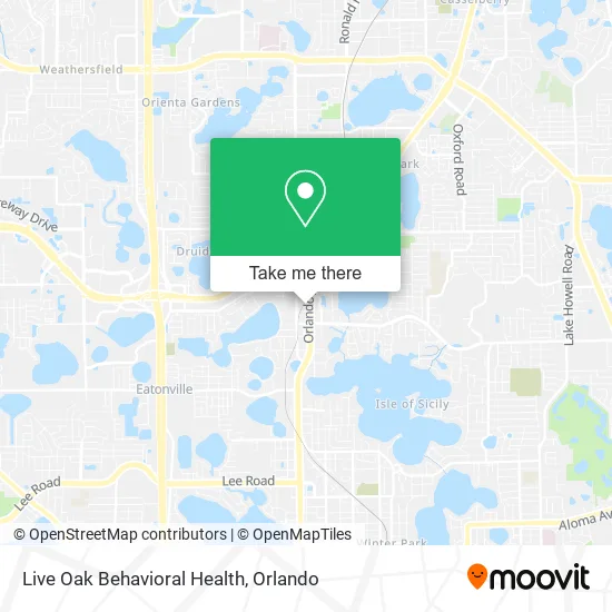 Mapa de Live Oak Behavioral Health