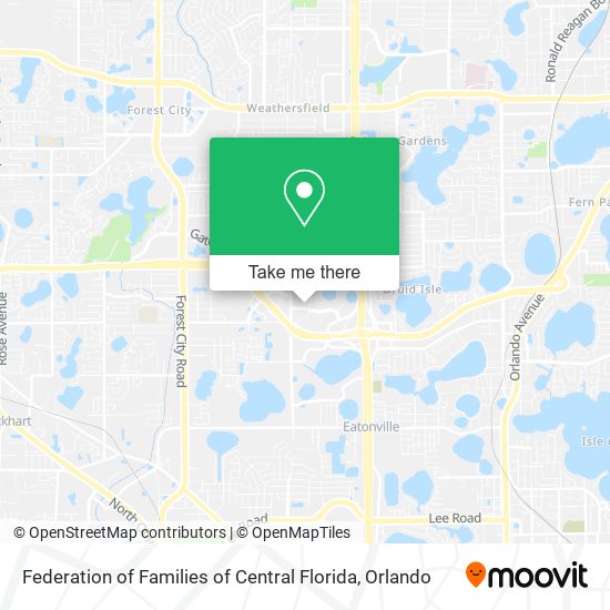 Federation of Families of Central Florida map