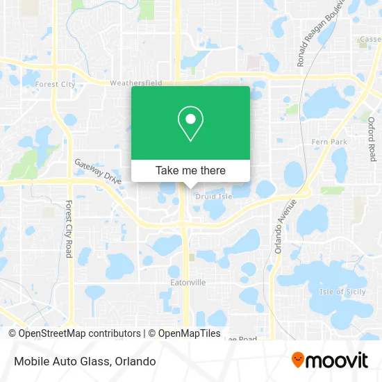 Mobile Auto Glass map