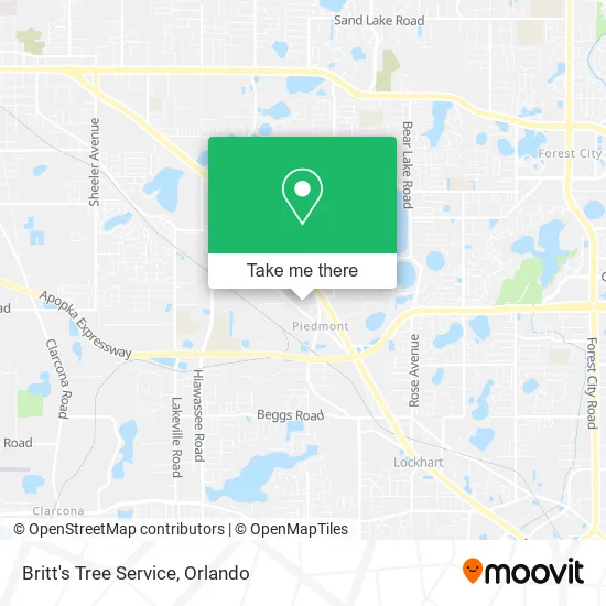Britt's Tree Service map