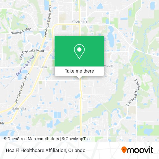 Hca Fl Healthcare Affiliation map