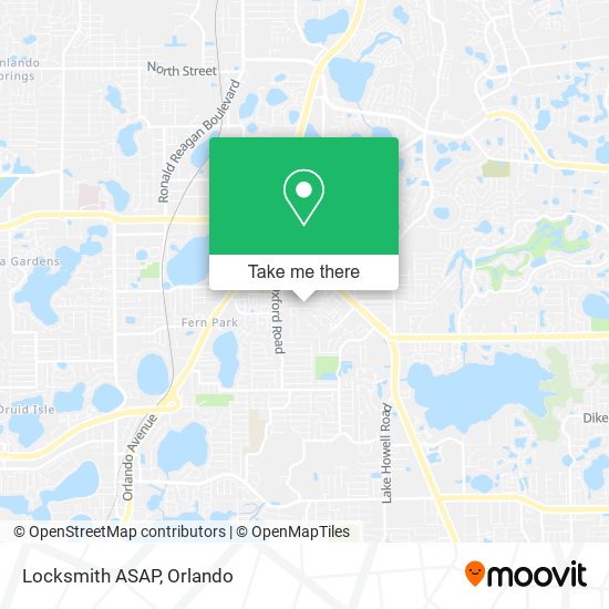 Locksmith ASAP map