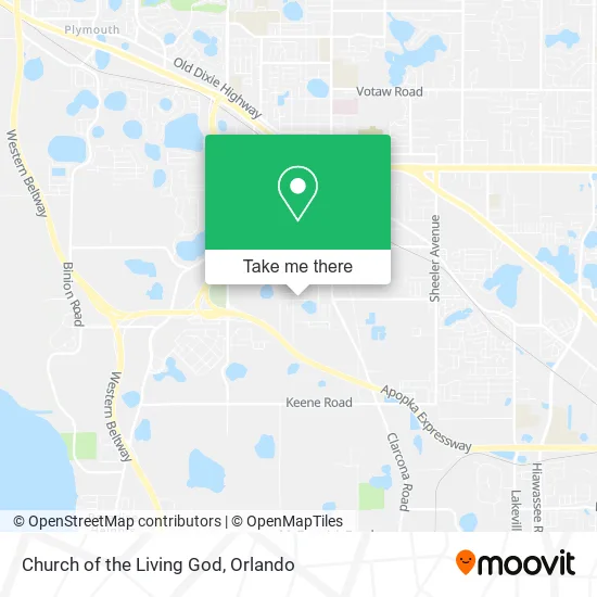 Church of the Living God map