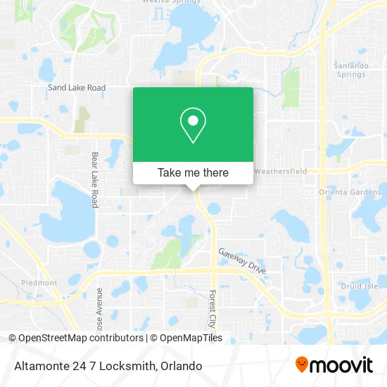 Mapa de Altamonte 24 7 Locksmith