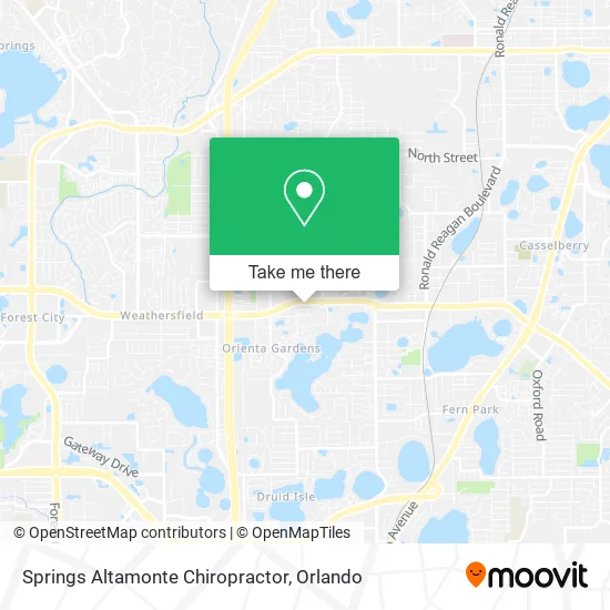 Springs Altamonte Chiropractor map