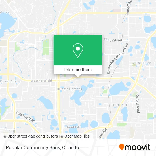Popular Community Bank map