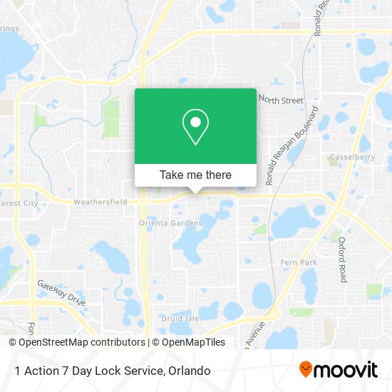 Mapa de 1 Action 7 Day Lock Service